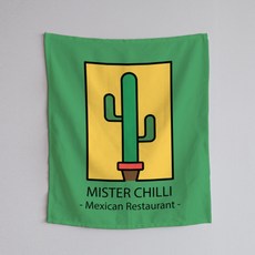 헬로우아티스트 벽에거는천 멕시코 패브릭포스터, MXT32G
