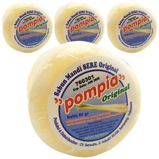 Pompia 오리지널 레몬그라스 비누, 80g, 4개입