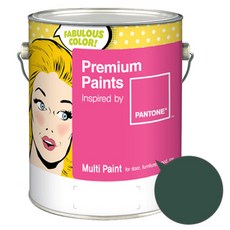 노루페인트 팬톤멀티 에그쉘광 루즈 그린 파스텔계열 페인트 4L, 다크그린(19-5513), 1개