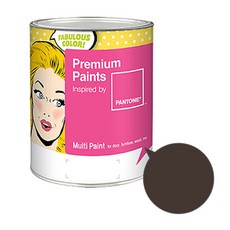 노루페인트 팬톤멀티 에그쉘광 다크브라운 블랙 계열 페인트 1L, 초콜릿 브라운(19-0912), 1개