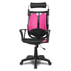 체어클럽 에코폭스 TG8 PLUS 대요추형 메쉬원단 투톤 의자, 핑크