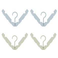 리버그린 여행용 접이식 옷걸이 특, 블루, 그린, 4개입