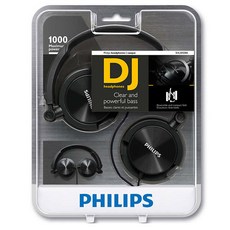 필립스 DJ 밀폐형 접이식 헤드폰, 블랙, SHL3050
