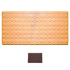  아레스 주방매트 사각 브라운 + 원형, 머드 