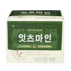 잇츠마인 원두 커피 대형 생리대, 12개입, 1팩