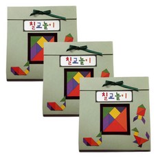 종이쟁이 칠교 놀이 북 아트 만들기, 혼합 색상, 3개입