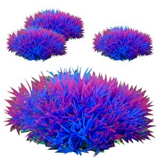 블럭마트 수족관 수초 장식 블루, 4개