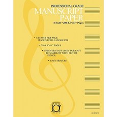 House of Joy Music Deluxe Professional 8-Staff Manuscript Paper Paperback, House of Joy Publishing