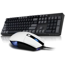 앱코 HACKER 다크그레이 믹스 PBT 키캡 레인보우 LED 기계식키보드 적축 K3000 + 마우스 A660 3360센서, K3000(키보드), A660(마우스), 키보드(블랙), 마우스(화이트)