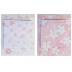 라이프포인트 봄벚꽃 시리즈 디자인 메모지 2p 02 세트, 02, 04, 1세트