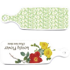로엠디자인 LovelyFlower 서빙 도마보드 세트, LovelyFlower, 그린타일, 1세트