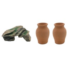 하온펫 수족관 장식용품 고인돌 1 + 항아리 소 2p, 1세트
