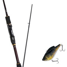 원다 베스타 루어 낚싯대 702MSP + 다미끼 납자루 60 하드 베이트 루어 28g 230H BLACK GOLD, 1세트