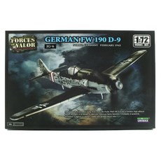 UNIMAX塑膠模型 1/72 GERMAN FW 190 D-9 Germany 1945 UMX870085KIT 飛機壓鑄, 1個