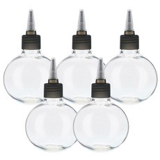 병도매닷컴 투명 뾰족 검정마개 공병 AB130, 130ml, 5개
