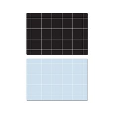 서머스트 실리콘 테이블매트 2p 심플체크 블랙 세트, 심플체크 블랙, 심플체크 스카이블루, 425 x 295 mm