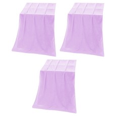 블럭마트 극세사 특대사이즈 비치타월, 퍼플, 3개