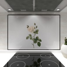 웰룸 화이트로즈 주방아트보드 895 x 600 mm, 그레이, 1개