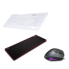 라이센스LG USB 키보드 K-1200 + ZIO 버티컬 마우스 ERGO900 + RIZUM G FACTOR 와이드 게이밍 마우스패드 V3, 키보드(K-1200), 마우스(ERGO900), 패드(V3), 키보드(화이트), 마우스(블랙)