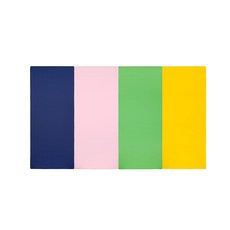 퍼니존 퍼니테라피 블루비비드 시리즈 4 유아폴더매트, 블루 + 베이비핑크 + 그린 + 옐로우