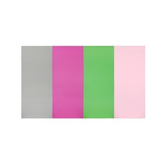 퍼니존 퍼니테라피 그레이비비드 시리즈 3 유아폴더매트, 그레이 + 핫핑크 + 그린 + 베이비핑크