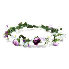 Dau EFNJ人造花婚禮花冠, 紫色的