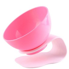 비케이 높은 고양이 강아지 밥그릇, 화이트 + 핑크, 1개