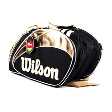 윌슨 투어 2단 9p 테니스 라켓가방 WRR610600, 골드 + 블랙