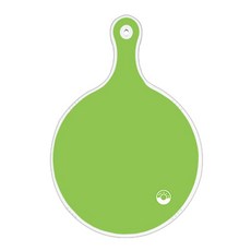 로엠디자인 양면 원형 서빙 도마 보드 라이트그린, 파스텔플라워패턴, 1개