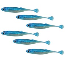 워터맨 글리터 패들 40 바다용 소프트 베이트 루어 6p, N08, 5.7g