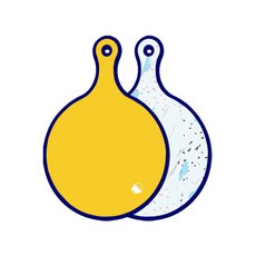 Roem Design藍色版雙面圓形上菜盤 萊姆, 朱紅, 1個