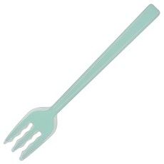 오카베 소프트 터치 실리콘 스푼 앤 포크 인터그레이티트 딥 타입 라지, BLUE, 1개
