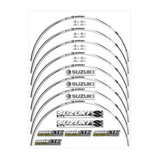 모토스티커 스즈키 GSXR 17인치 오토바이스티커, 블랙, 1세트