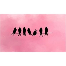 UVDS 아트보드 전선위의 참새 핑크, 1개