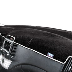 본투로드 SSADA 차량용 대쉬보드커버 블랙 원단 화이트 라인 + DUB 종이방향제, 현대, 아슬란 15년~(HUD유/센터무)