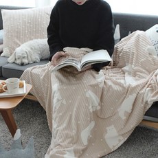 바자르 곰곰이 극세사 겨울 담요, 베이지
