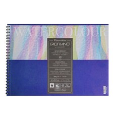 수채화 중목 파브리노 뉴 워터칼라 스케치북 스프링 300g NW11, 135 x 210 mm, 12매