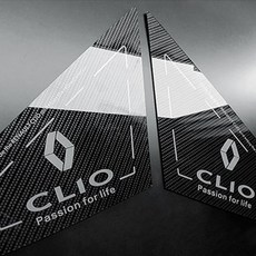 엑스원 카이만 카본스타일 A필러 스포츠 플레이트 레터링, CLIO, 1개 - 카본시트지