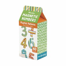 Mudpuppy Playful Patterns Numbers Wooden Magnetic Set, MudpuppyGalison