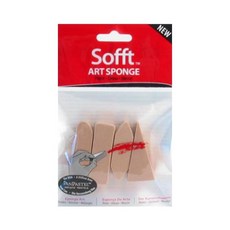 Sofft Shinhan Hwagu Fan Pastel Sponge Bar 4p Mix Pack 61100, 混色, 1套