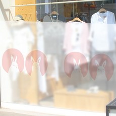 디자인수풀 컬러 안개 창문용 시트지, 래빗 01