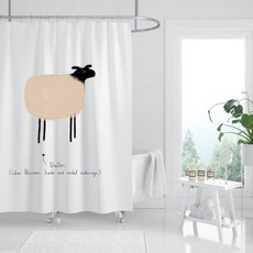 동물샤워커튼