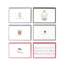 톡톡팬시 블링블링 카드 + 봉투, 혼합 색상, 6세트