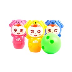 gowi 큐티볼링 3종세트 완구, 큐티(노란색, 분홍색, 파란색), 연두색 볼링공