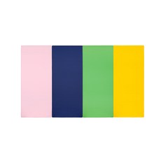 퍼니존 퍼니테라피 베이비핑크비비드시리즈5 유아폴더매트, 베이비핑크 + 블루 + 그린 + 옐로우