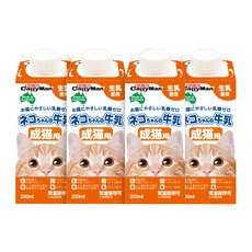 캐티맨 고양이 우유 어덜트 200ml, 우유맛, 4개입