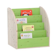 료니퍼니쳐 다다 600 전면 책꽂이 4단, 잎새그린