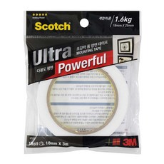 3M 스카치 초강력 폼 양면 테이프 18mm x 3m, 1개