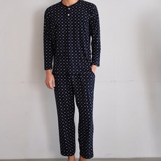 속옷미인 남성용 퍼피도트 잠옷 상하세트