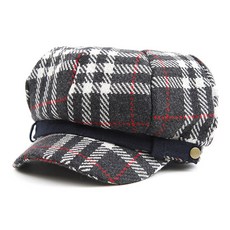아이엠캡 SYG BBR 체크 모직 팔각모